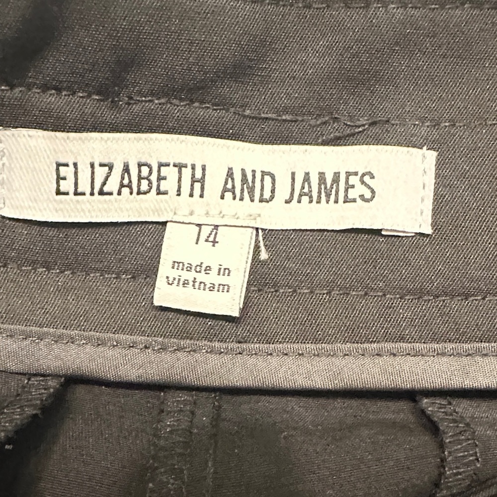 Elizabeth and James Women's Pleated High Rise Black Dress Pants Size 14 - Picture 7 of 10